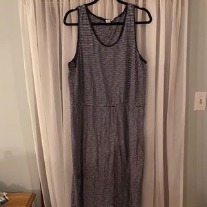 Gap navy striped maxi dress
